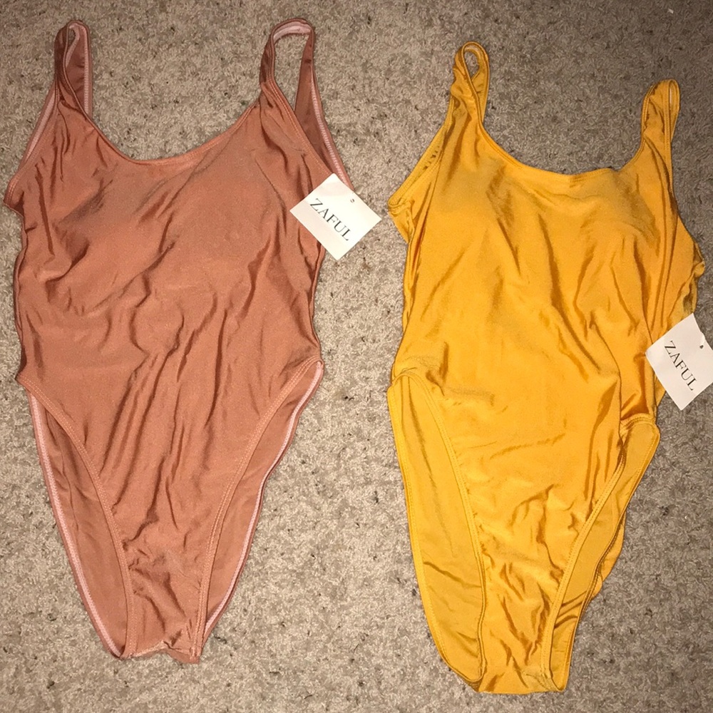 Yellow one piece and blush pink swimsuit!(SOLD)